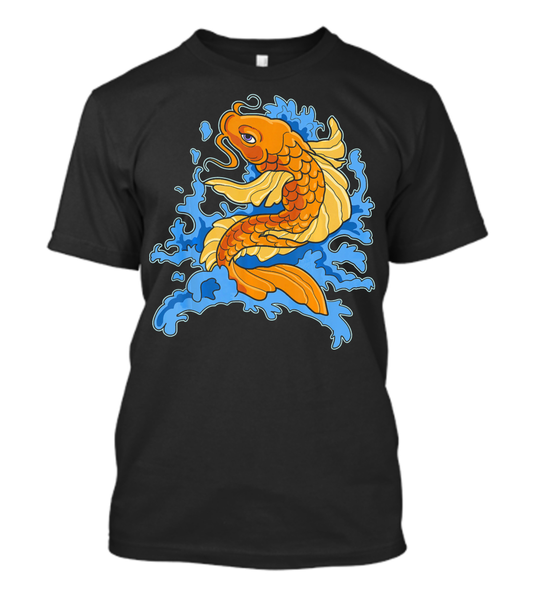 Japanese Koi Fish In Blue Water Carp Graphics T-Shirt