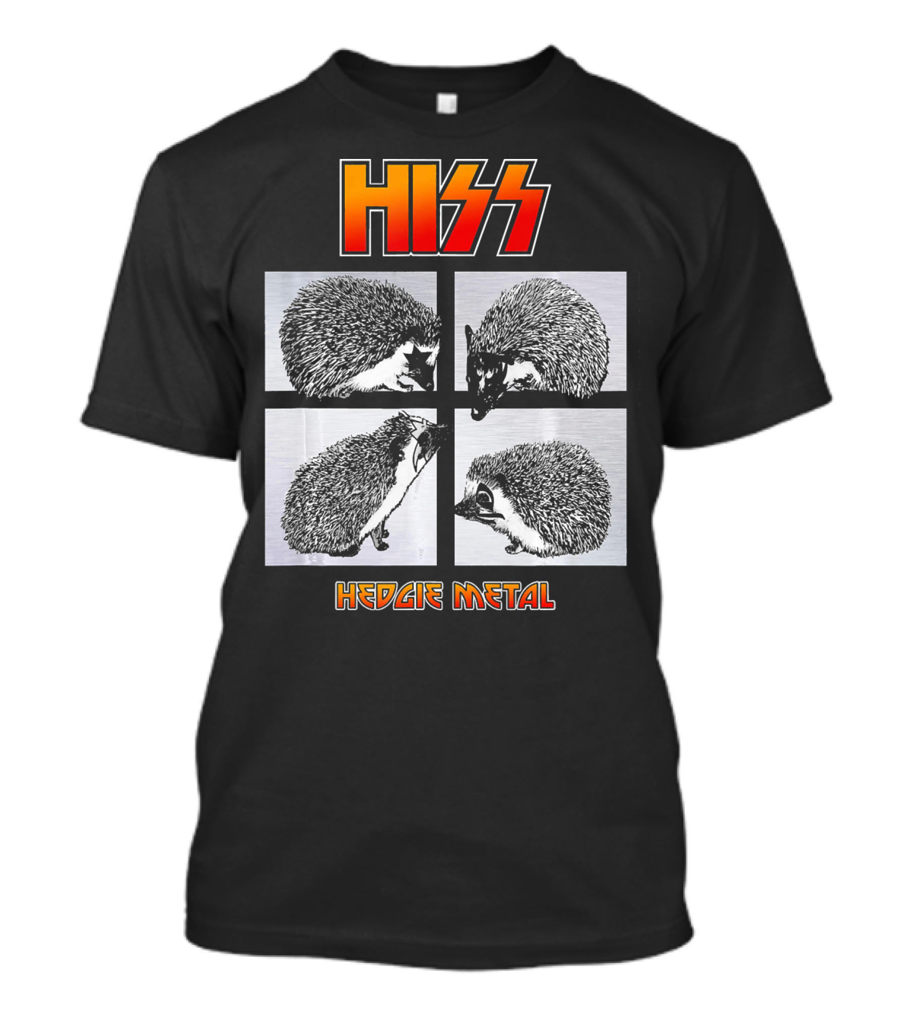 HISS Hedgie Metal A Hedgehog Hard Rock Quartet T-Shirt