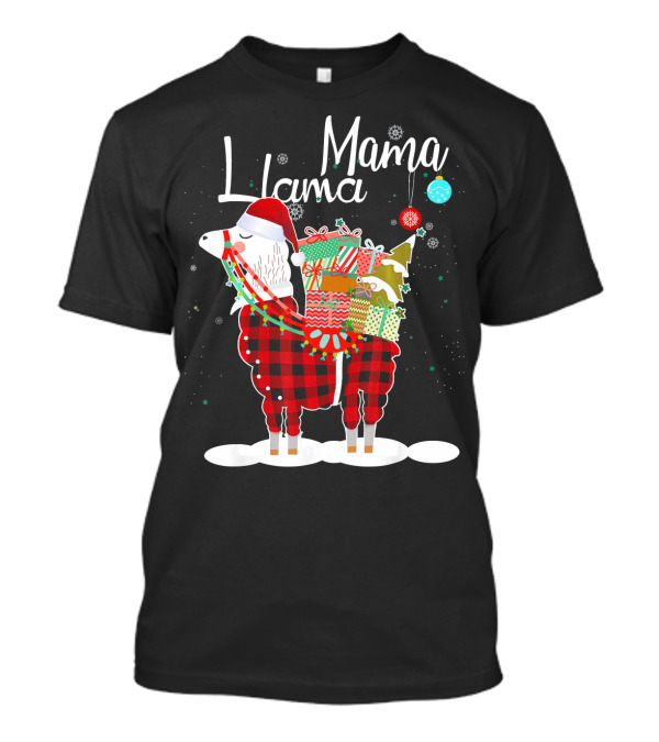 Mama Llama Funny Christmas Alpaca T-Shirt