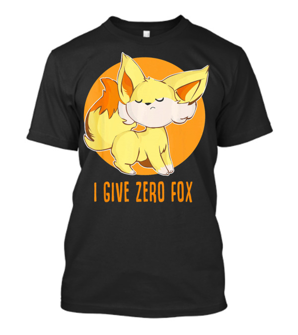 I Give Zero Fox Cute Yellow Cartoon Fox T-Shirt
