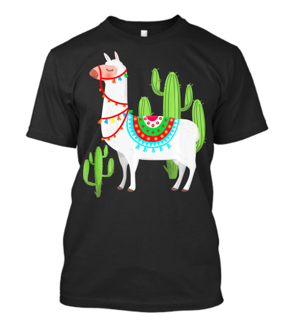 Llama Llama Alpaca Peru Cactus Anim T-Shirt