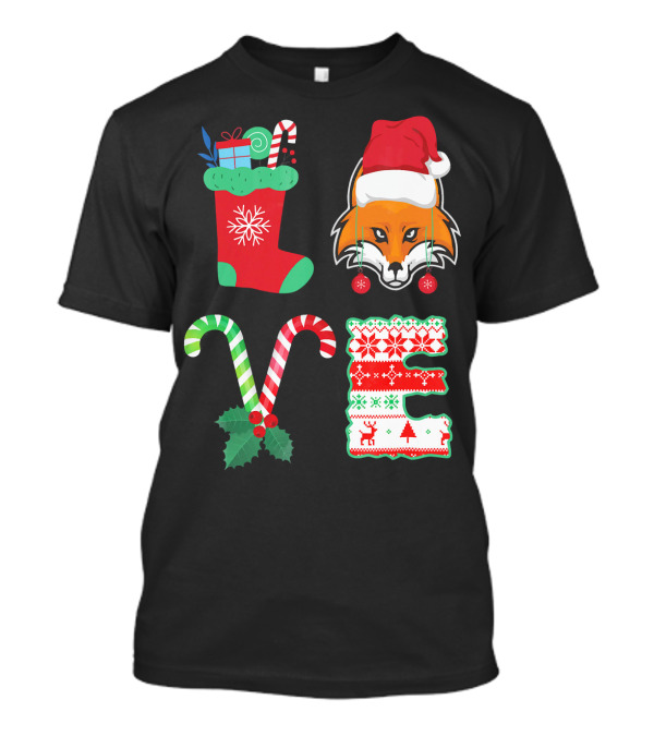 Festive Fox Christmas Love T-Shirt