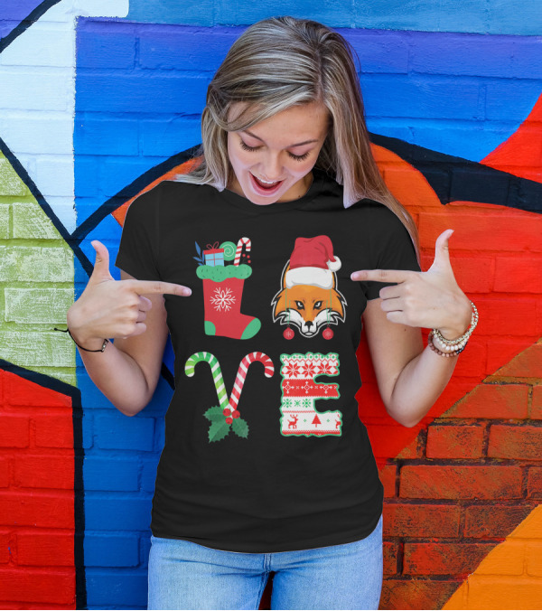 Festive Fox Christmas Love T-Shirt