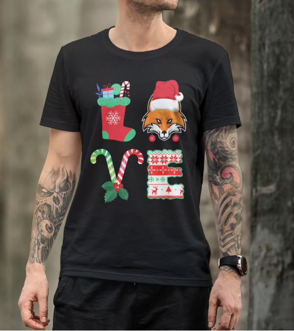 Festive Fox Christmas Love T-Shirt