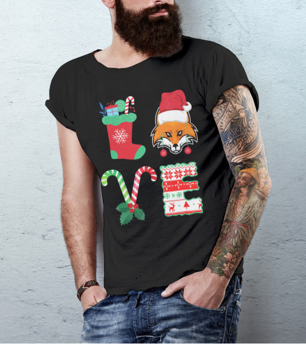 Festive Fox Christmas Love T-Shirt