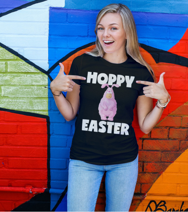 Hoppy Easter Funny Retro Bunny Costume T-Shirt