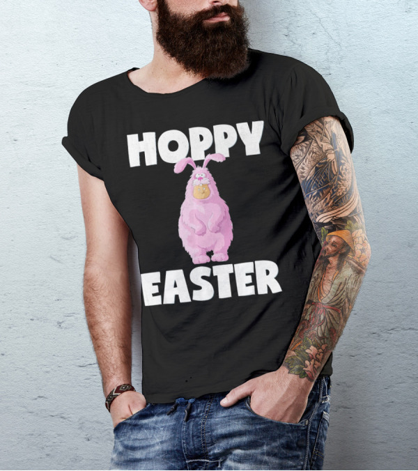 Hoppy Easter Funny Retro Bunny Costume T-Shirt