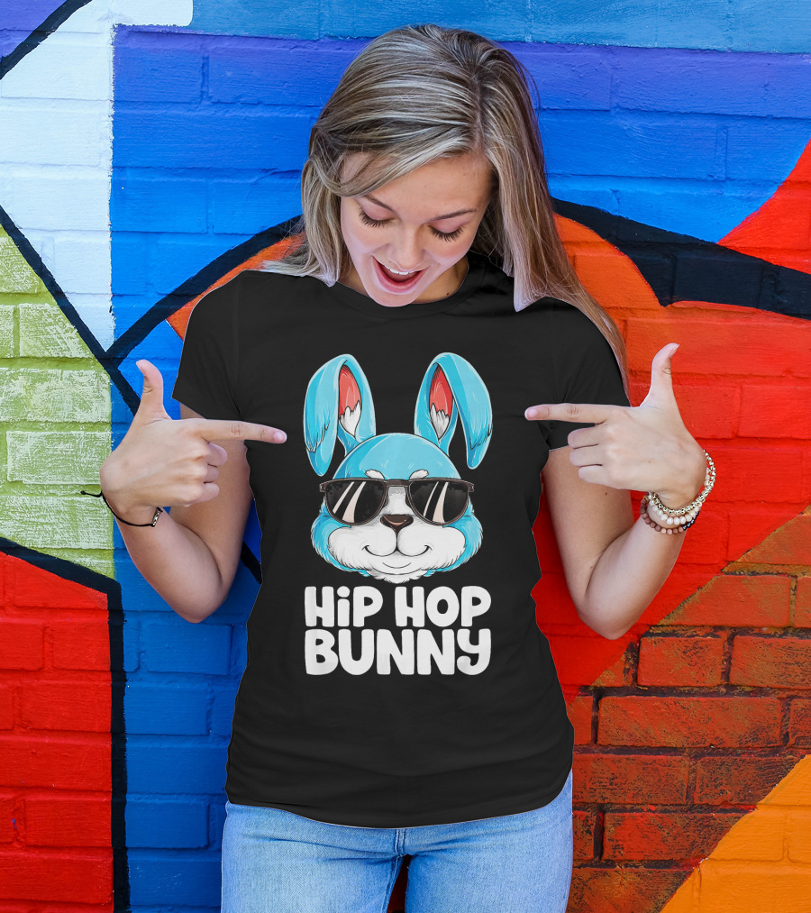 Hip Hop Bunny Easter Day With Cool Sunglasses T-Shirt