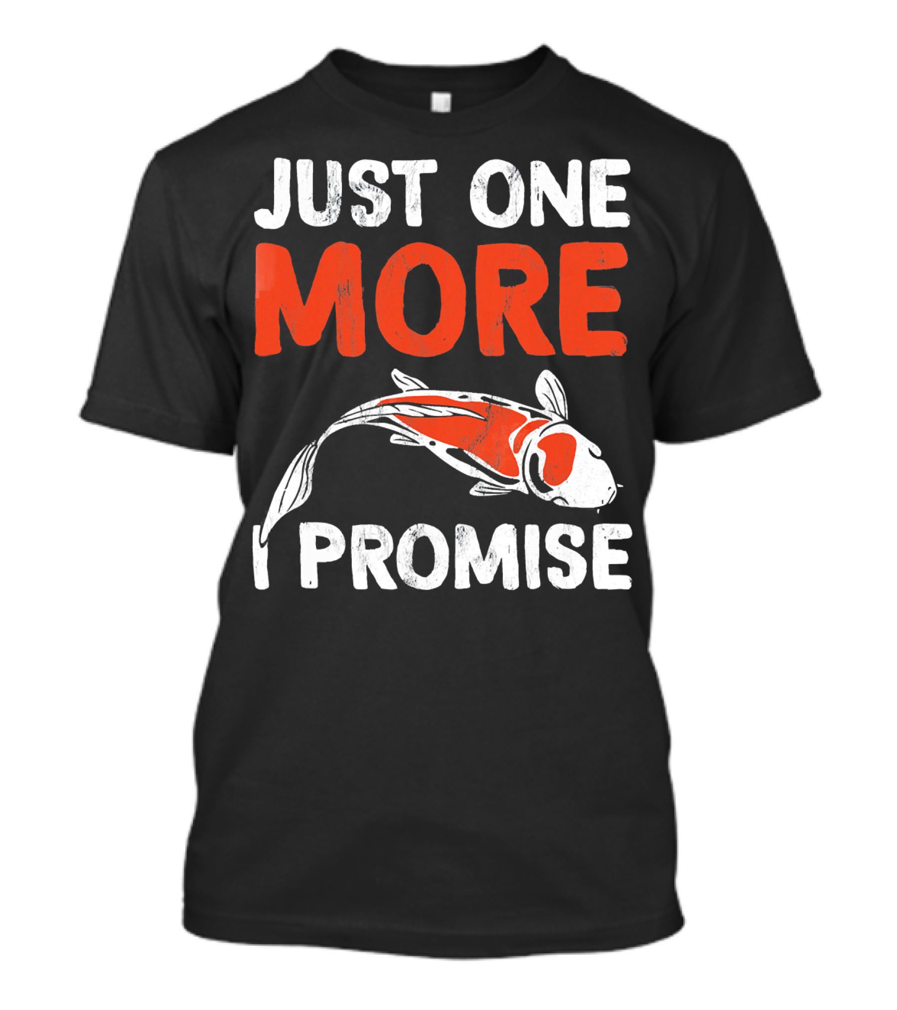 Just One More Koi Fish I Promise Iconic Orange Black T-Shirt