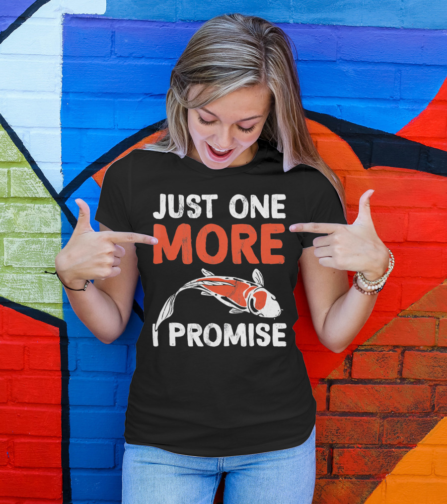 Just One More Koi Fish I Promise Iconic Orange Black T-Shirt