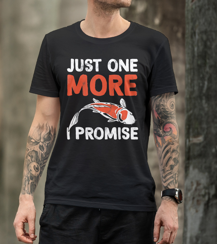 Just One More Koi Fish I Promise Iconic Orange Black T-Shirt