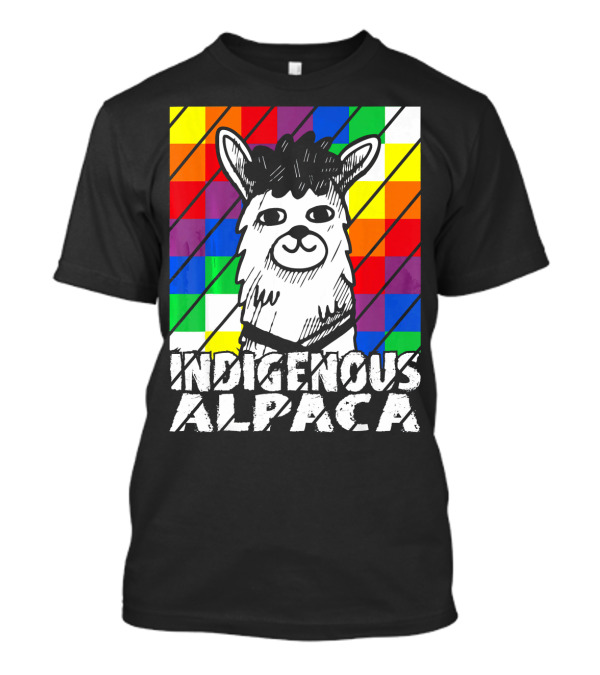 Indigenous Alpaca Wiphala Flag Andean Ll Vibrant Colorful T-Shirt