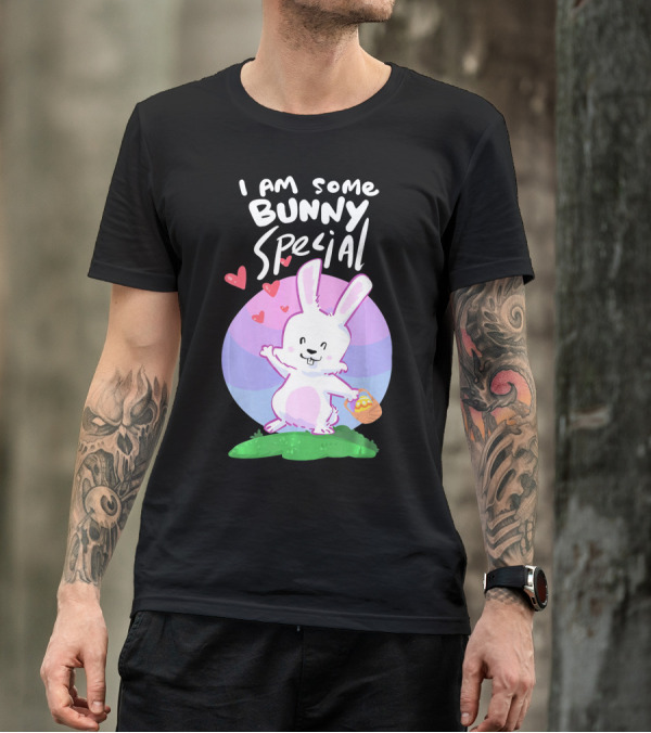 I Am Some Bunny Special Women Girl Easter Bunny Basket Hearts T-Shirt