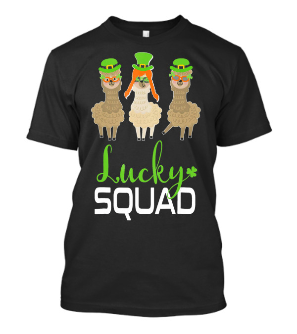 Lucky Squad Llama St Patricks Day Matchi T-Shirt