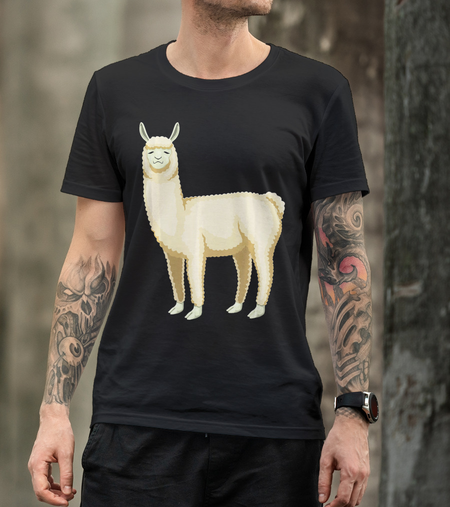 Llama Alpaca Women Men Kids Boy Animal T-Shirt