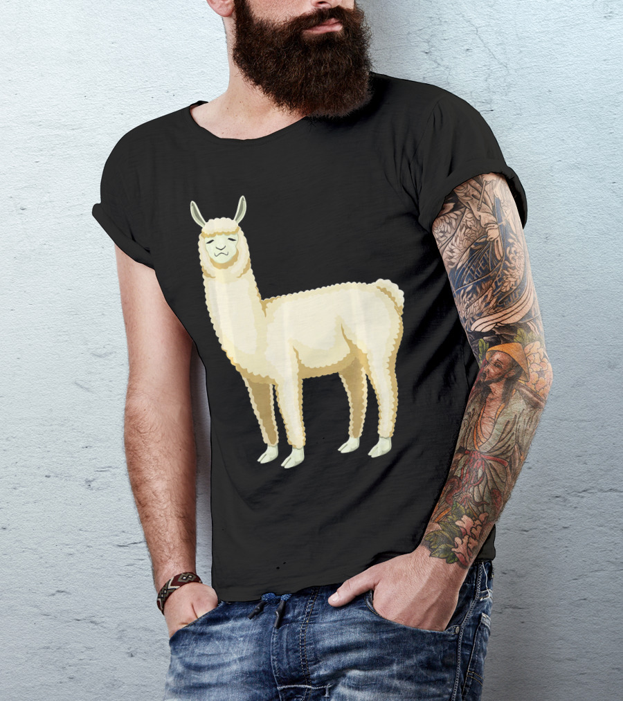 Llama Alpaca Women Men Kids Boy Animal T-Shirt