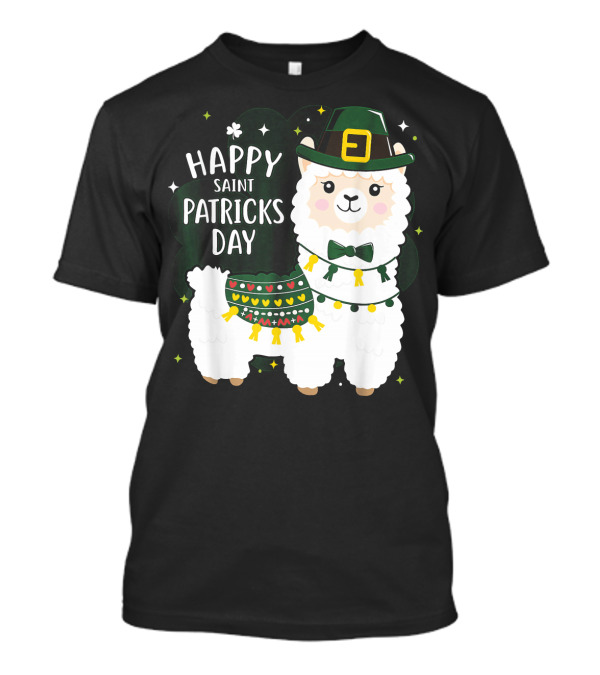 HAPPY SAINT PATRICKS DAY Llama Kids Lucky T-Shirt