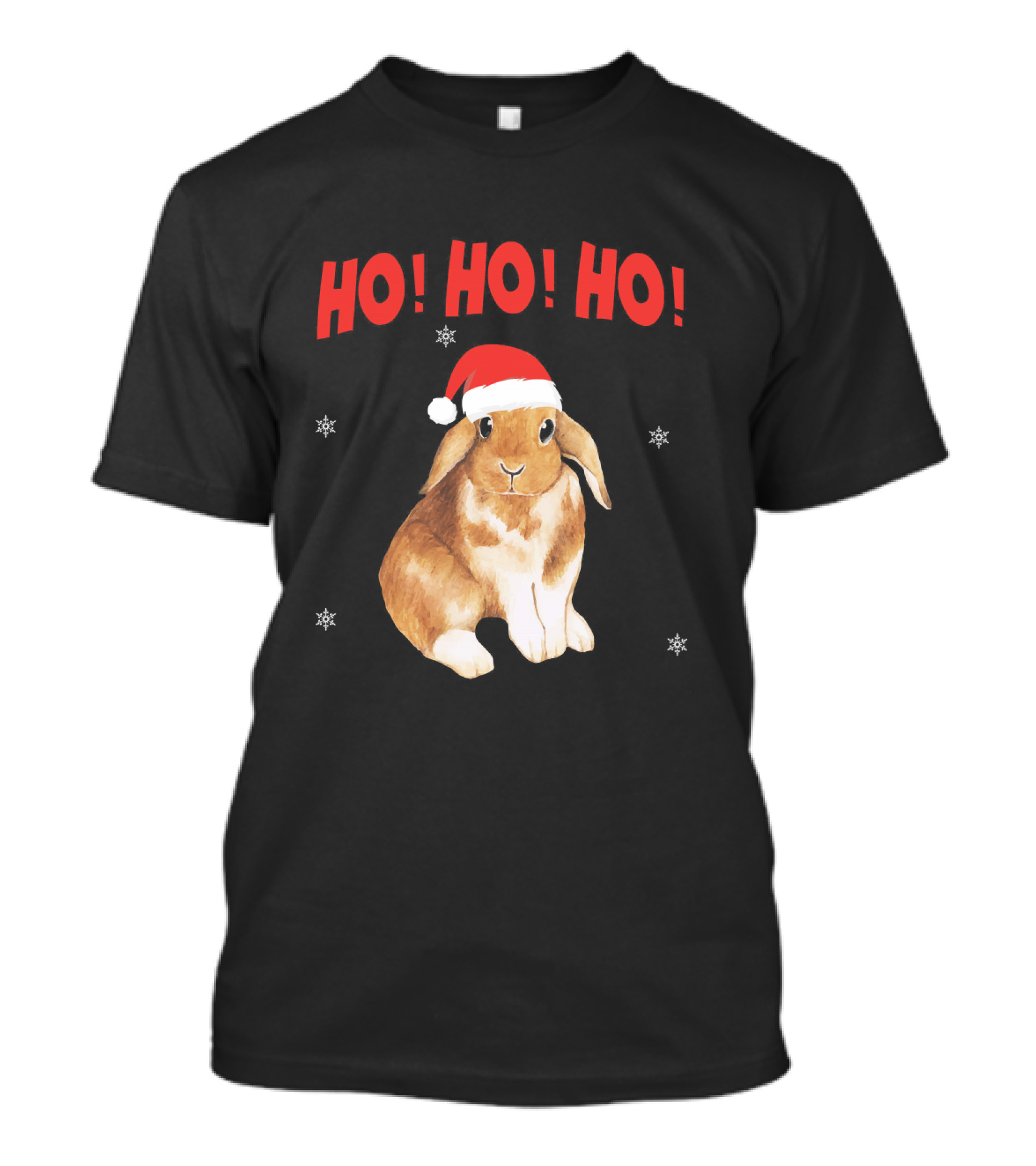 HO HO HO Bunny Rabbit Santa Holiday T-Shirt