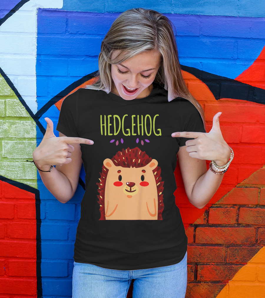 Hedgehog Kids Cute Girl T-Shirt