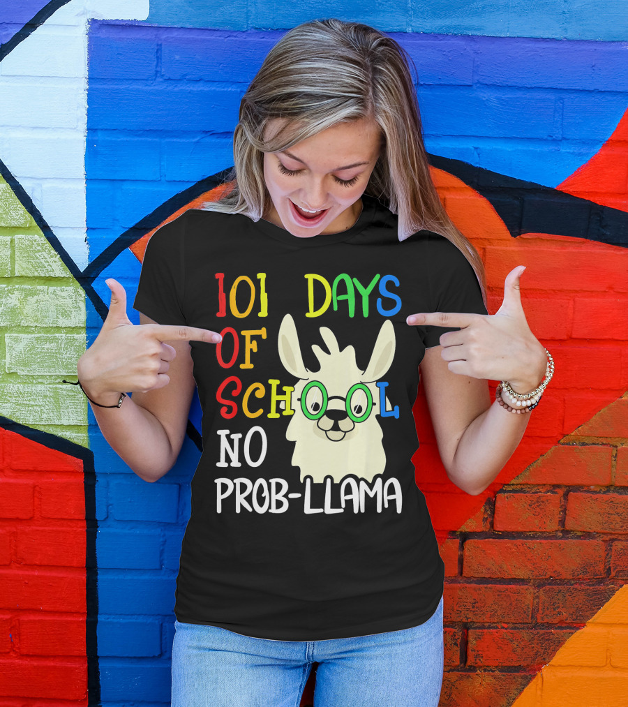 101 Days Of School No Prob-Llama T-Shirt