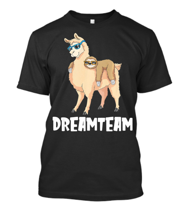 Llama Sloth Dreamteam Squad Lama Alpac T-Shirt