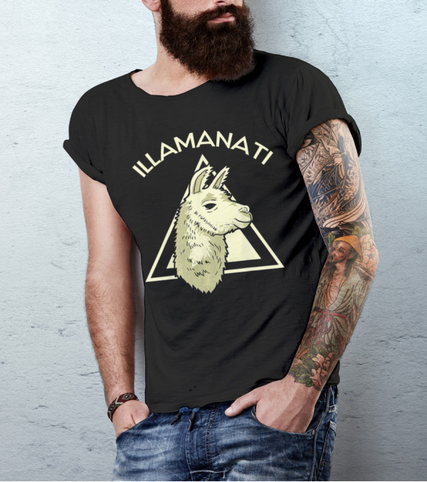 Illamanati Llama Alpaca Illuminati Triangle T-Shirt