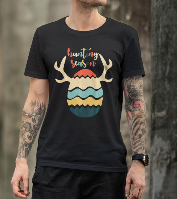Hunting Season Easter Egg Antlers Cute Bunny Funny Easter T-Shirt