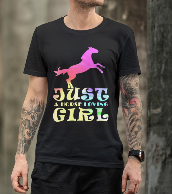 Just A Horse Loving Girl Equestrian Long T-Shirt