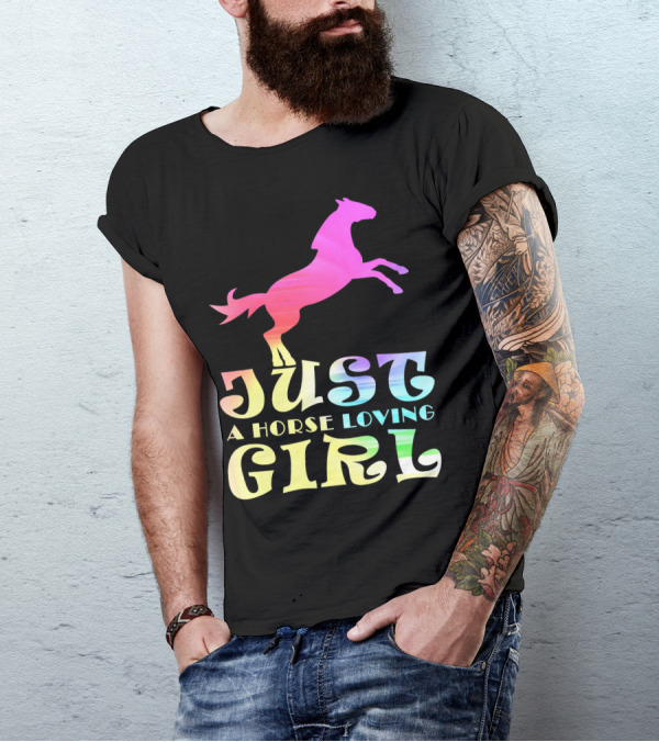 Just A Horse Loving Girl Equestrian Long T-Shirt