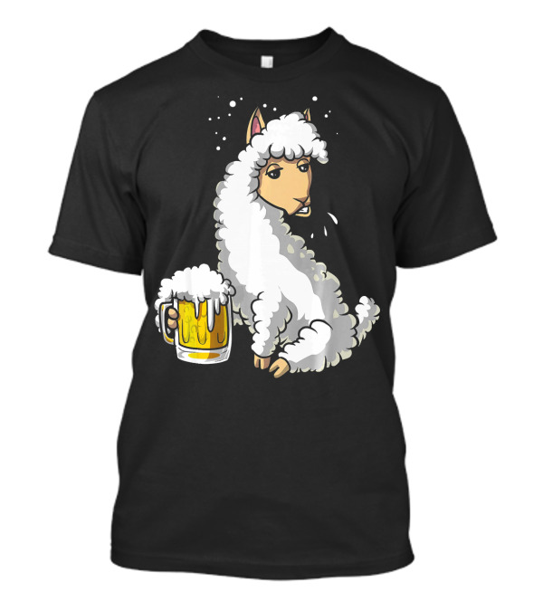 Llama-Alpaca Beer Mug Celebration Party T-Shirt