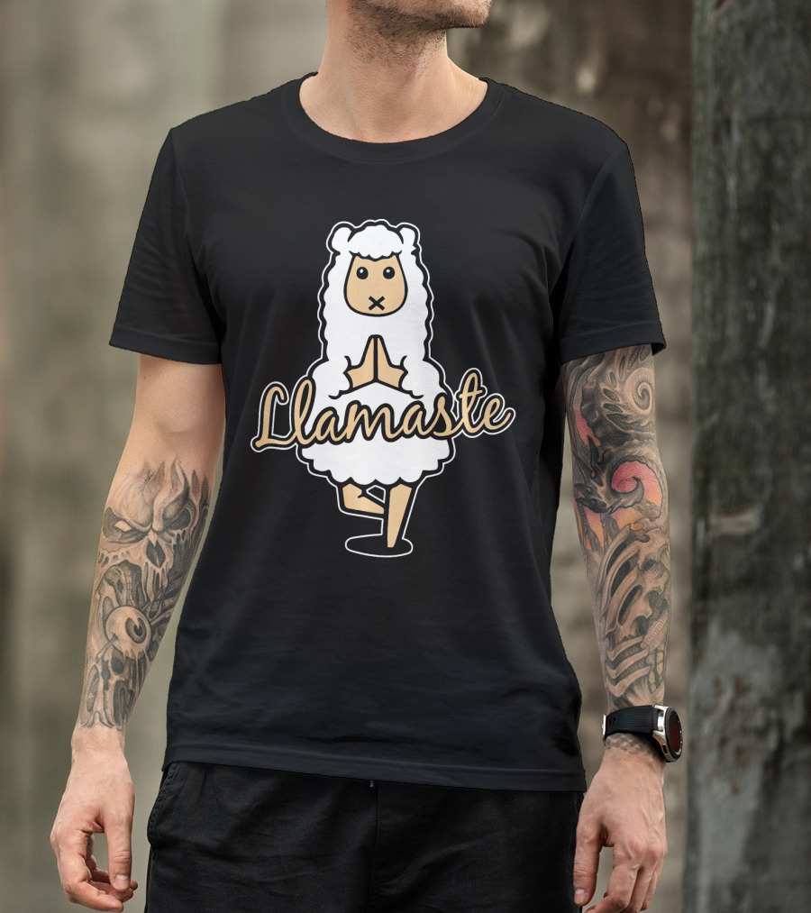 Llamaste Funny Llama Yoga Workout Pose T-Shirt