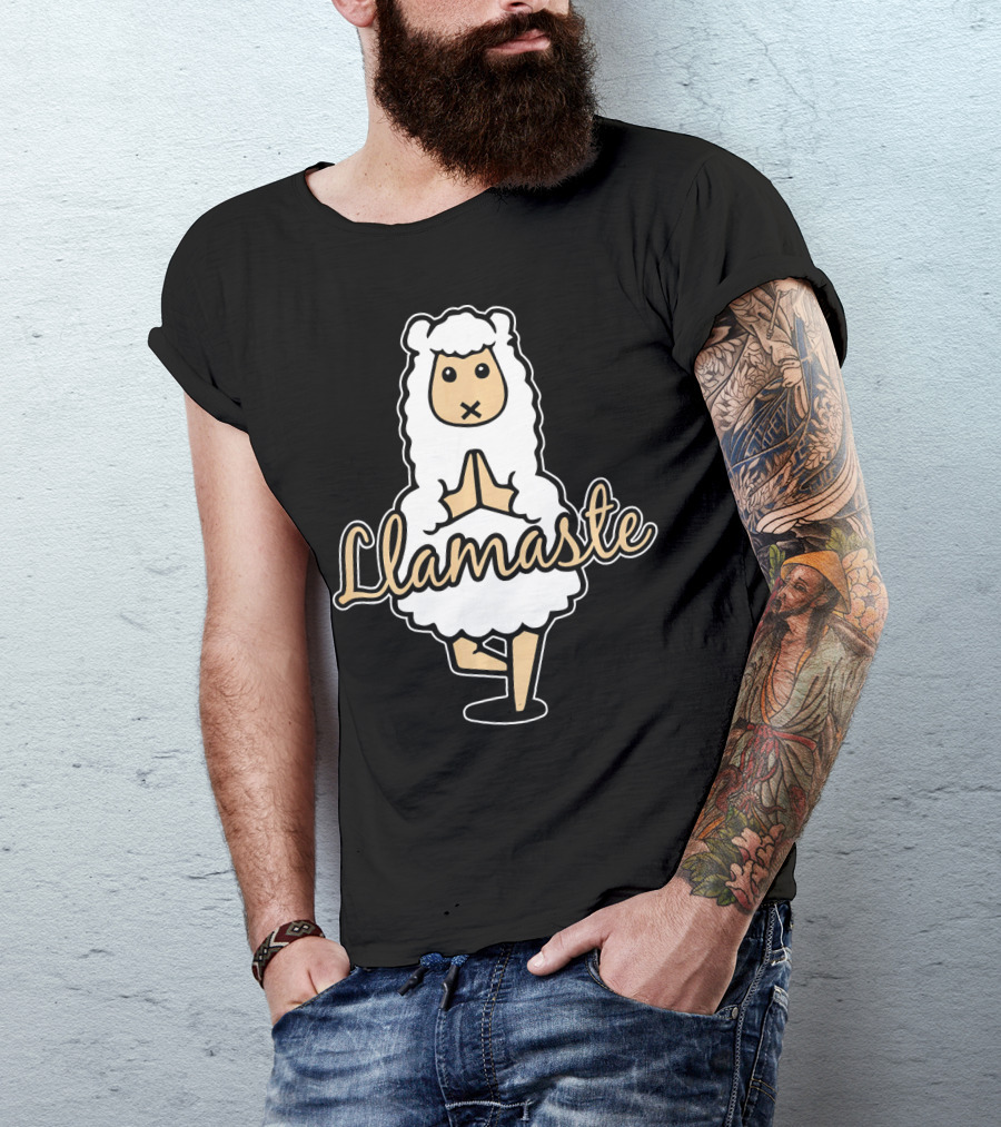 Llamaste Funny Llama Yoga Workout Pose T-Shirt