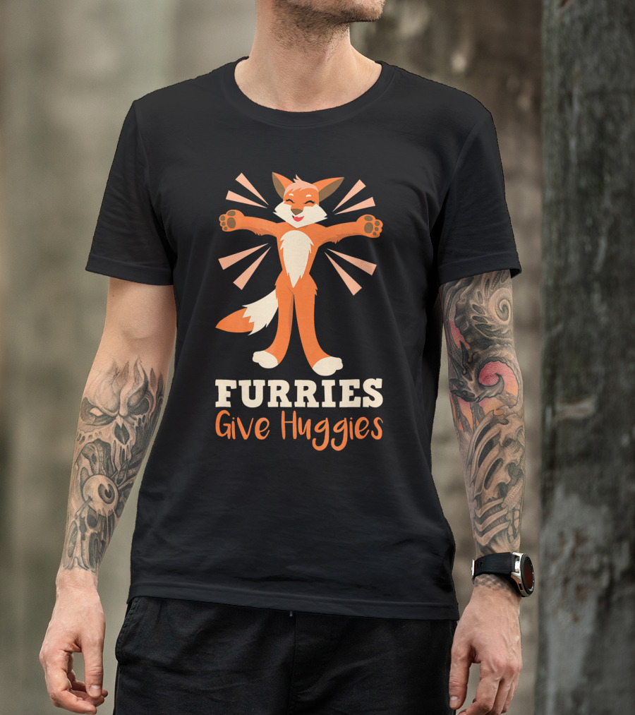 Furries Give Huggies Kids Adults Furry Fandom Merch Fox Tai T-Shirt