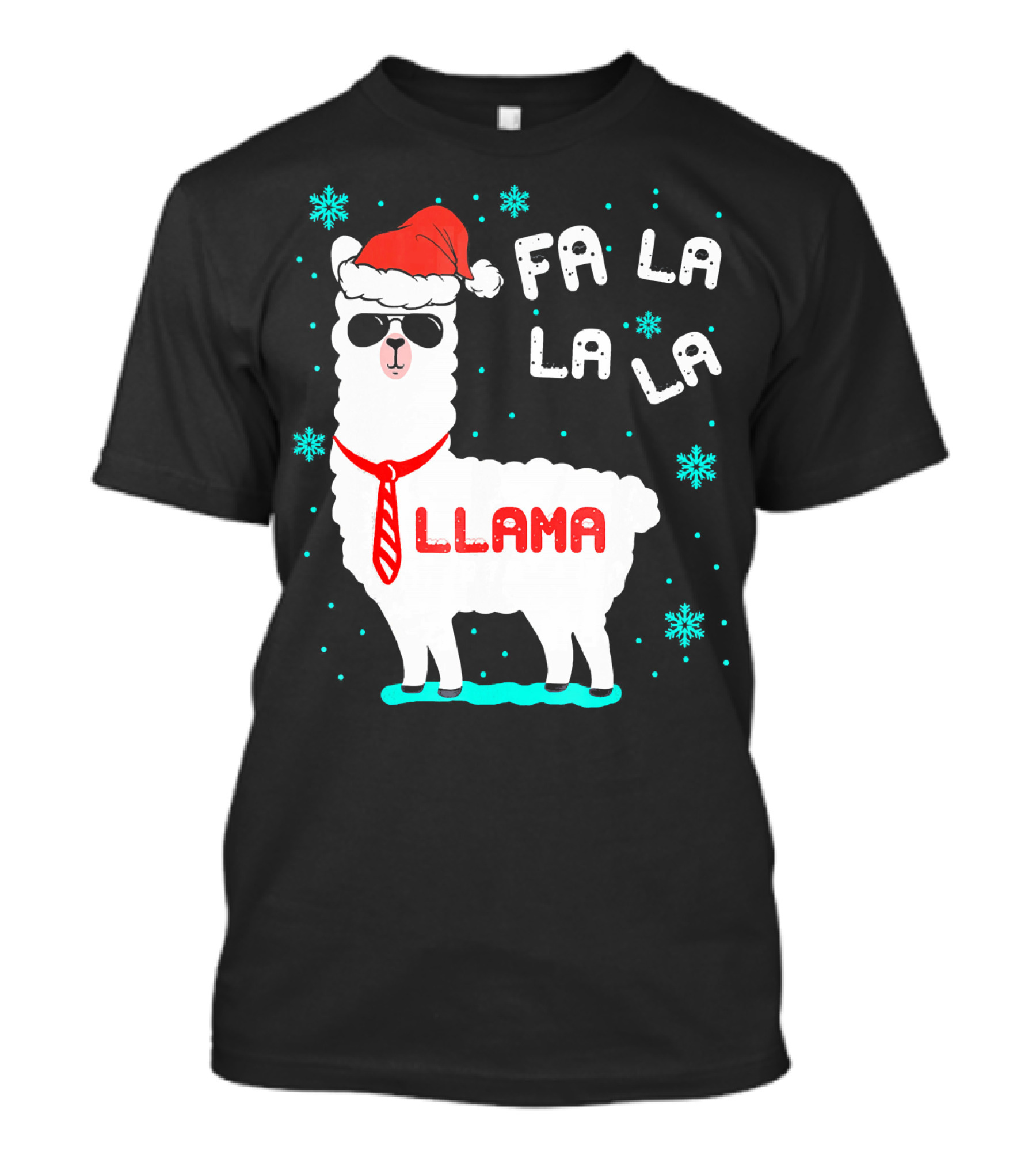Llama Christmas FA LA LA LA T-Shirt
