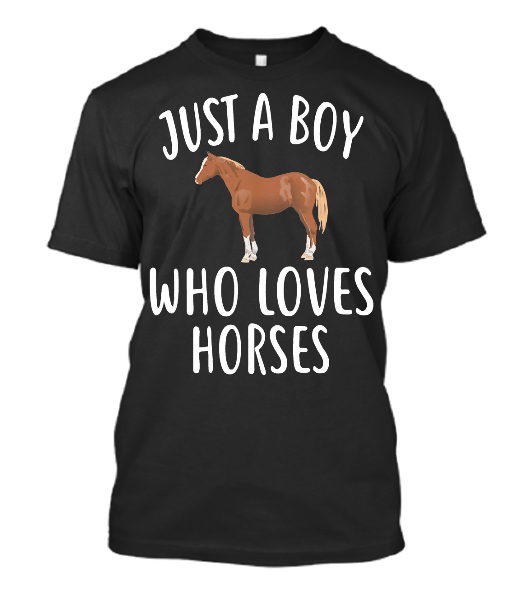 Just A Boy Who Loves Horses Horse Lover T-Shirt