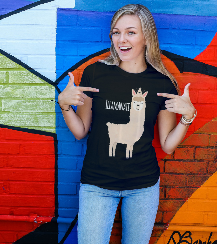 Illamanati Llama Illuminati Funny Alpaca T-Shirt