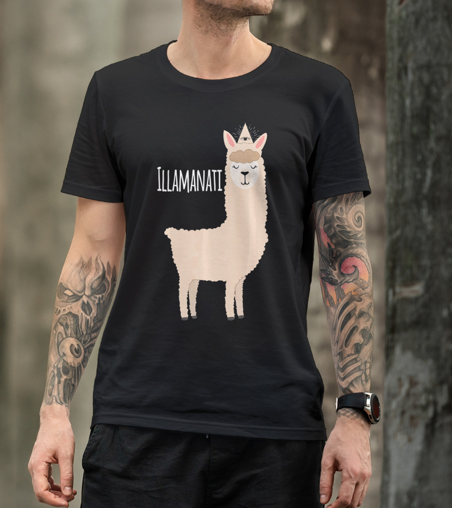 Illamanati Llama Illuminati Funny Alpaca T-Shirt