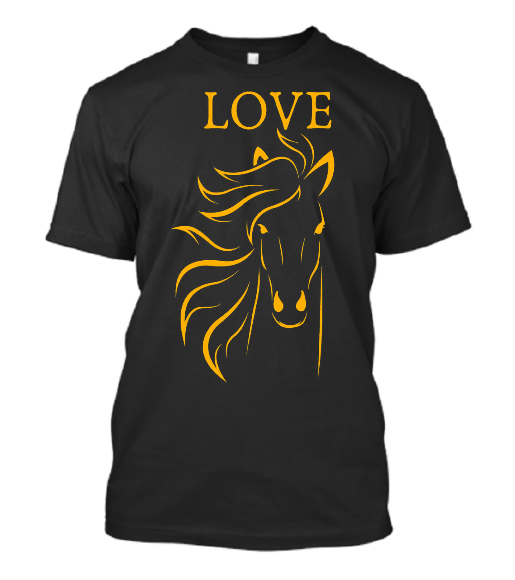 Love Graceful Horse Head Art Deco T-Shirt
