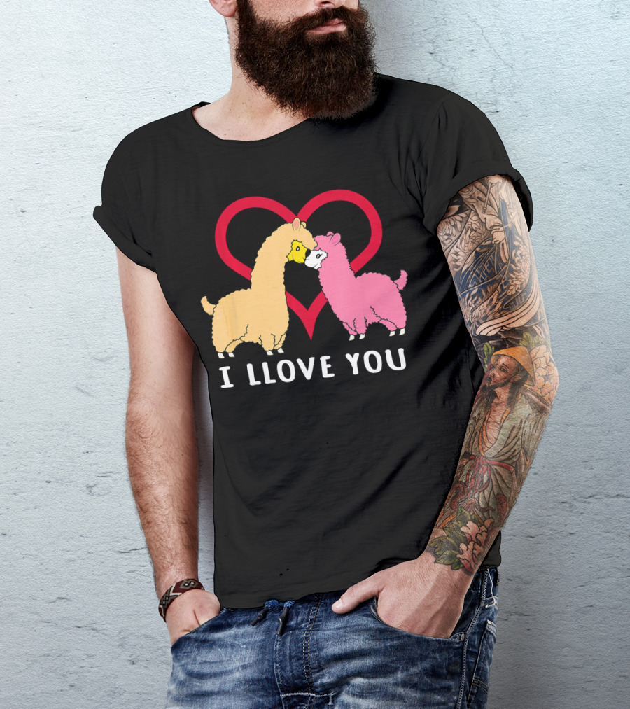 I Llove You Llama Alpaca Heart T-Shirt