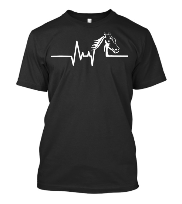 Horse Heartbeat Equestrian Novelty T-Shirt