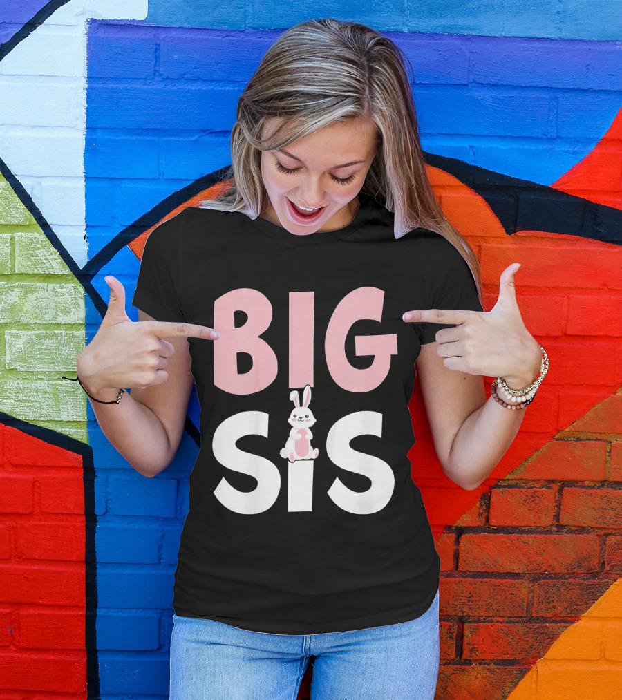 Big Sis Bunny Rabbit Kids Clothing T-Shirt