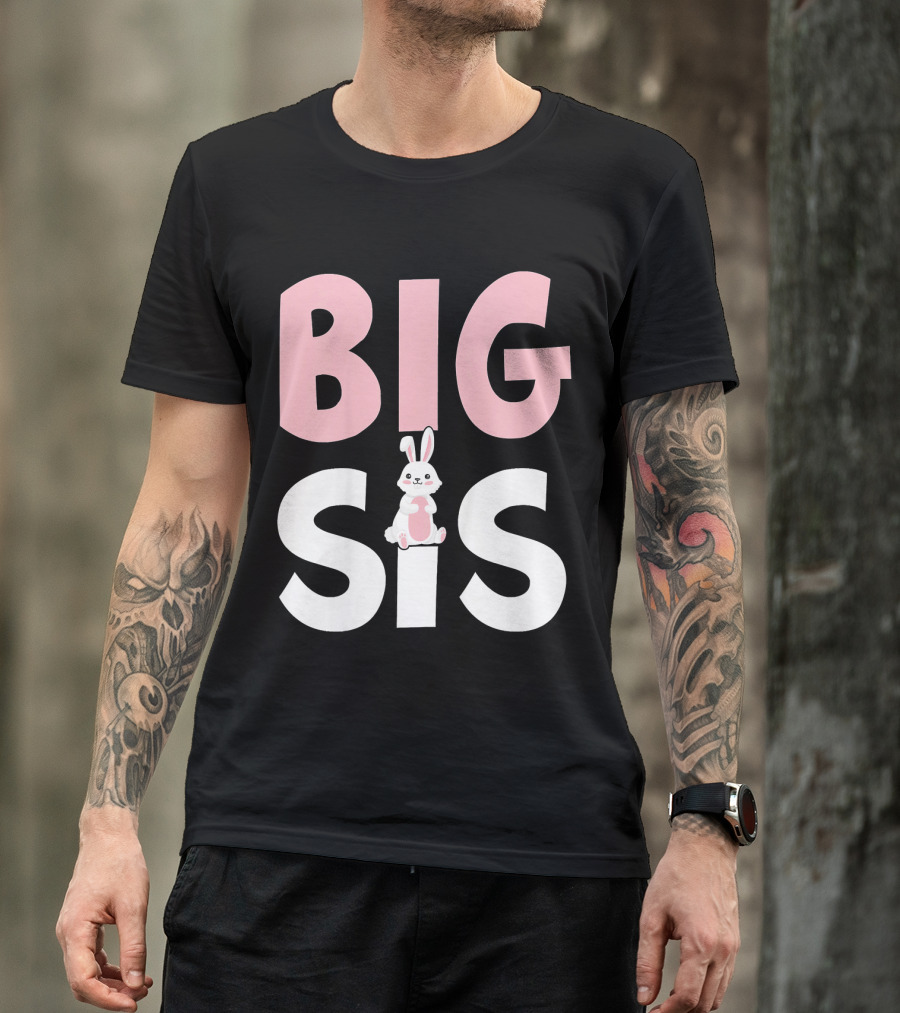 Big Sis Bunny Rabbit Kids Clothing T-Shirt