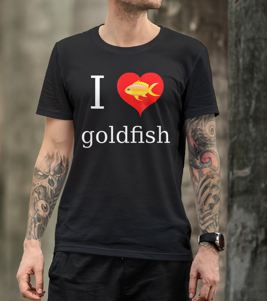 I Love Heart Goldfish T-Shirt