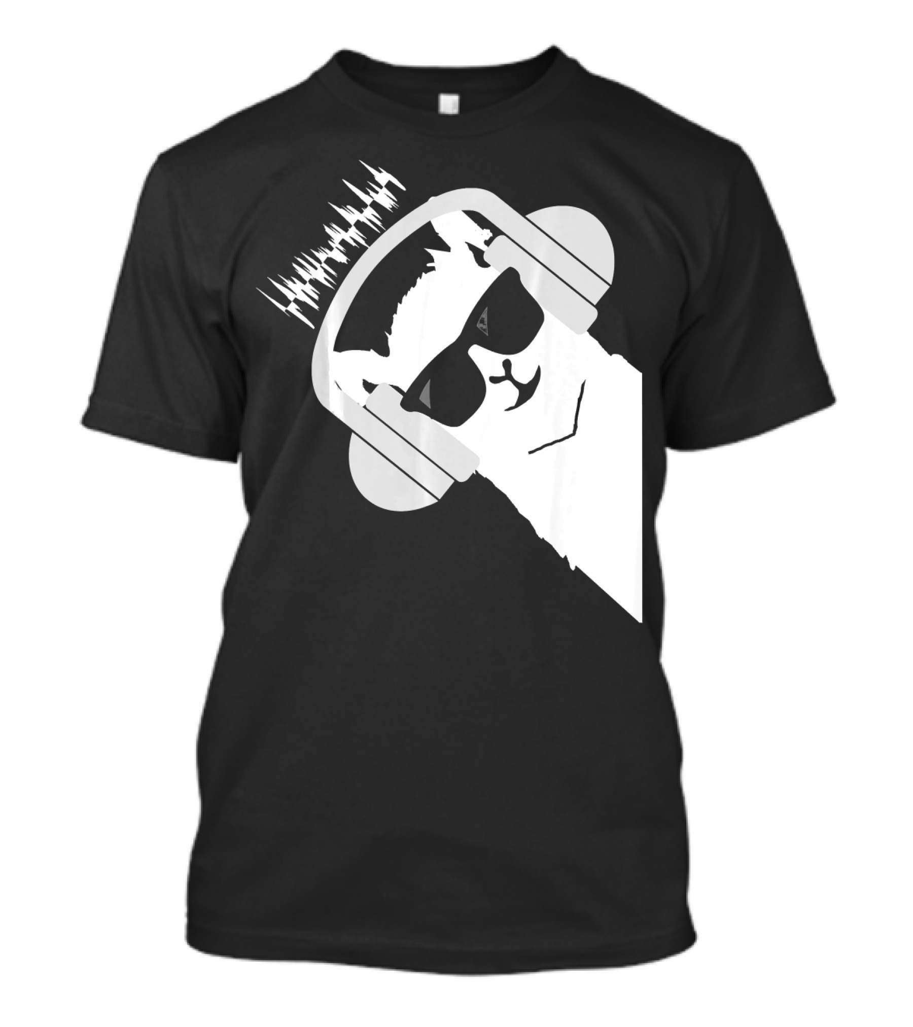 Llama Alpaca Musician Headphone Soundwave Sunglasses T-Shirt