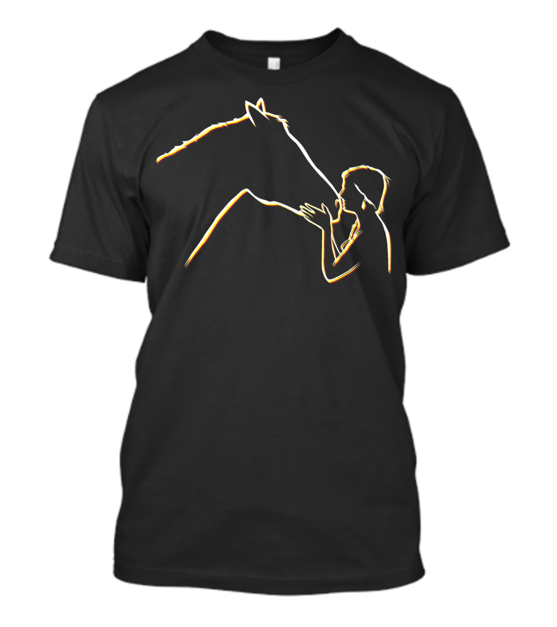 Horse And Girl Embrace T-Shirt