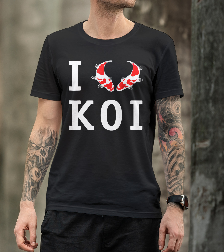 I Love Koi Carp For Fishpond T-Shirt