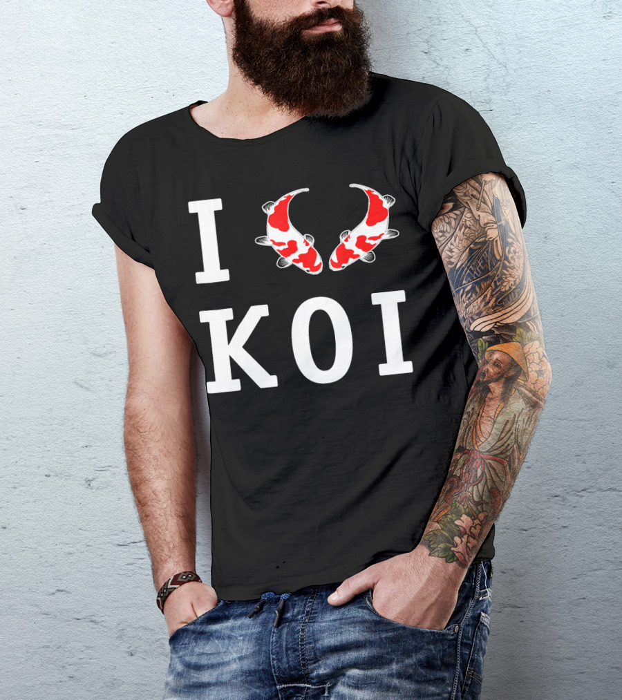 I Love Koi Carp For Fishpond T-Shirt