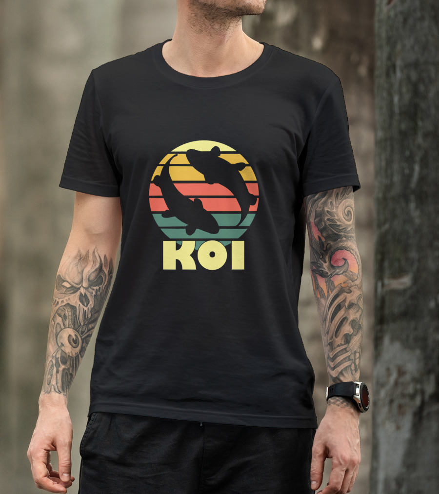 Koi Sunset Retro Showa Koi T-Shirt