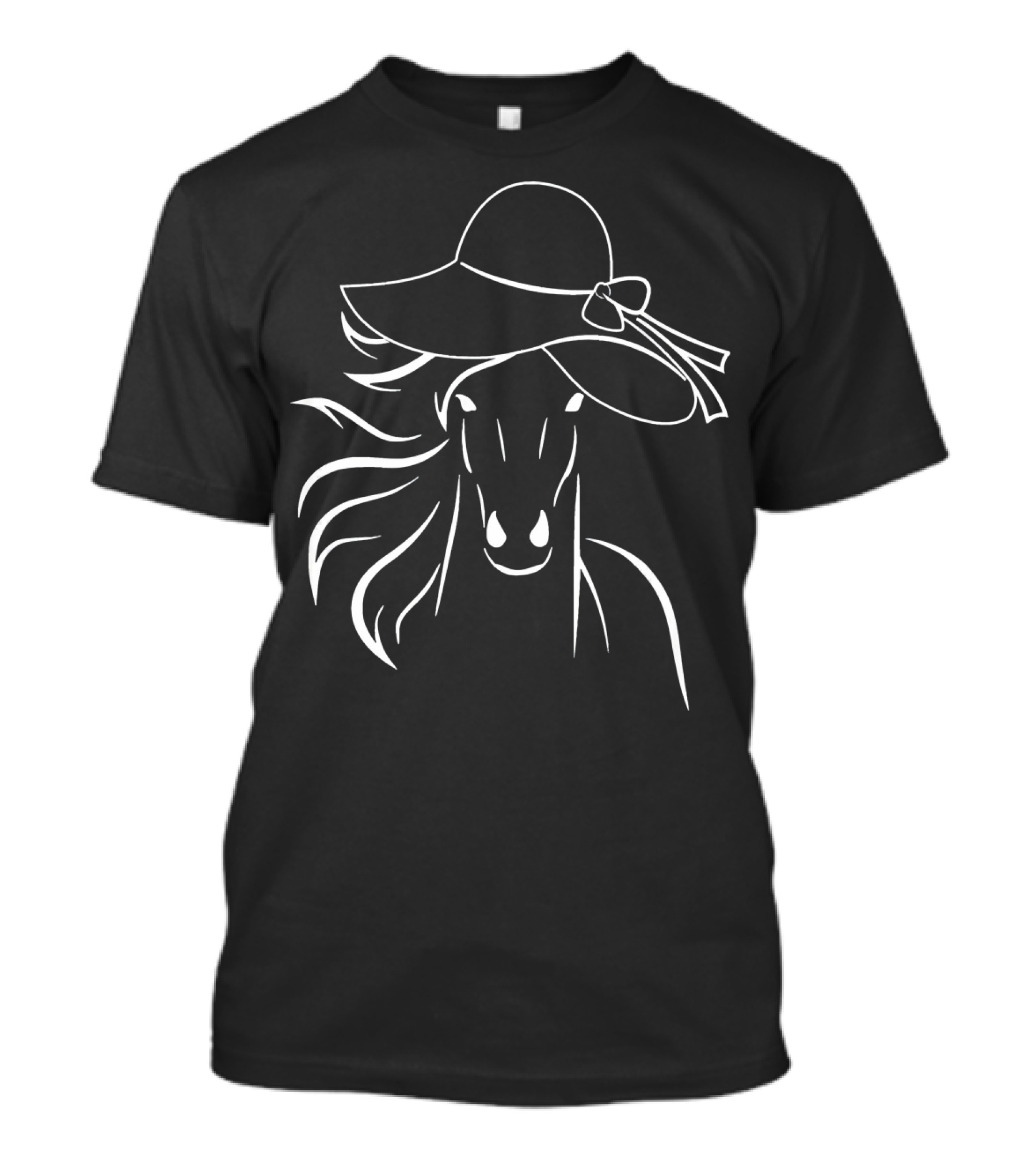 Horse With Elegant Wide-Brimmed Hat T-Shirt