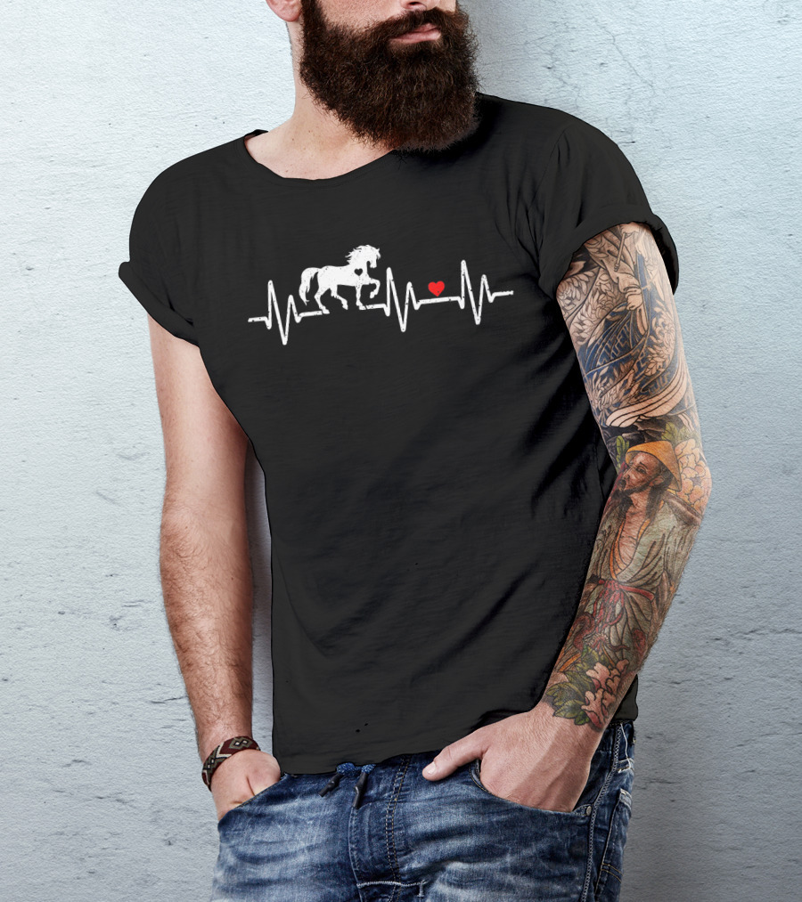 Horse Heartbeat Love Riding Iconic T-Shirt